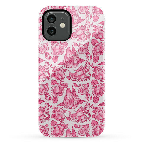 Floral Penis Pattern Pink Phone Case